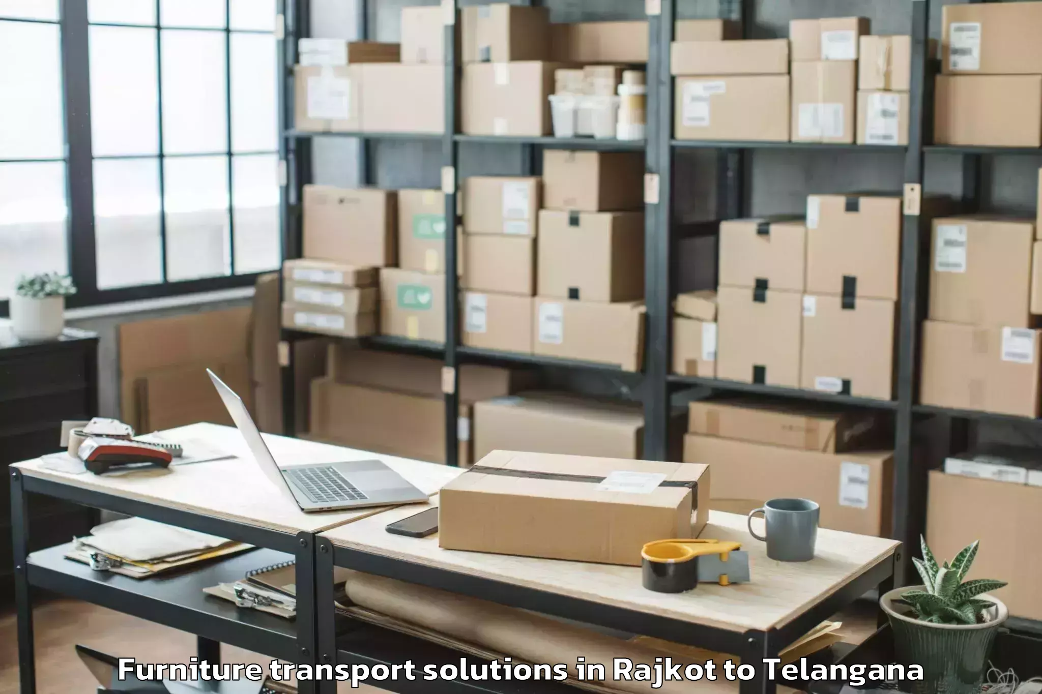 Discover Rajkot to Qutubullapur Furniture Transport Solutions